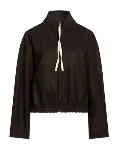 Please Woman Jacket Chocolate Brown Size Xs Polyester, Viscose, Elastane