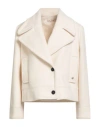 Please Woman Jacket Cream Size L Polyester In Neutral