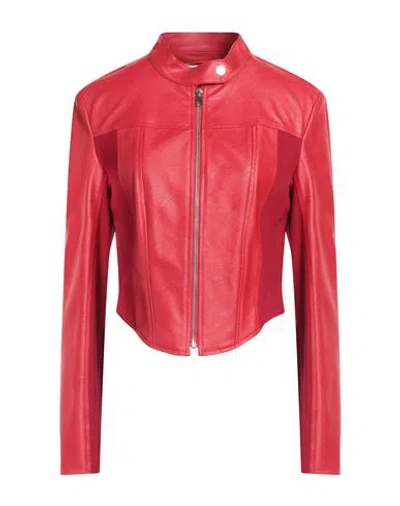 Please Woman Jacket Red Size S Polyurethane, Viscose