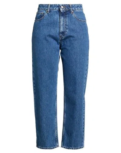 Please Woman Jeans Blue Size S Cotton