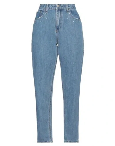 Please Woman Jeans Blue Size L Cotton