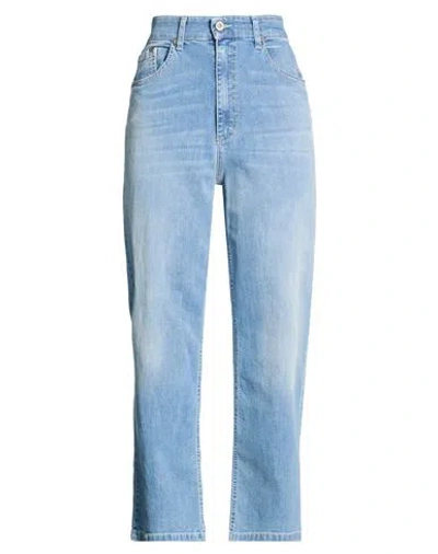 Please Woman Jeans Blue Size S Cotton, Elastane