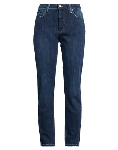 Please Woman Jeans Blue Size S Cotton, Elastane