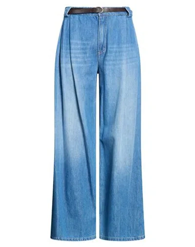 Please Woman Jeans Blue Size S Cotton, Lyocell