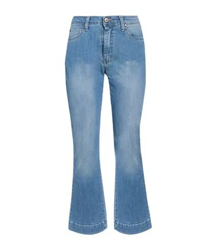 Please Woman Jeans Blue Size Xxs Cotton, Polyester, Elastane