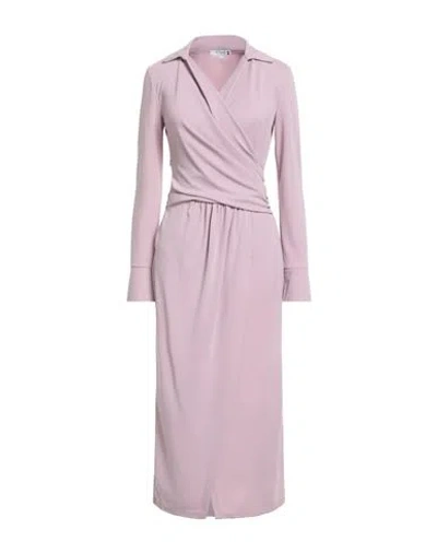 Please Woman Midi Dress Light Pink Size S Polyester, Elastane