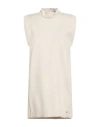 Please Woman Mini Dress Beige Size S Viscose, Polyamide, Elastane
