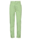 Please Woman Pants Lime Green Size Xxs Cotton, Elastane
