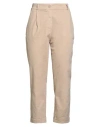 Please Woman Pants Beige Size L Cotton, Elastane