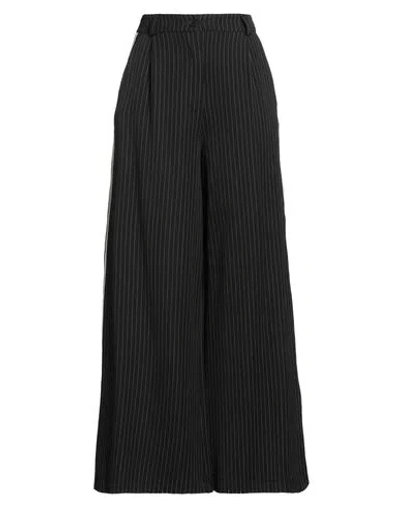 Please Woman Pants Black Size L Polyester, Viscose, Elastane