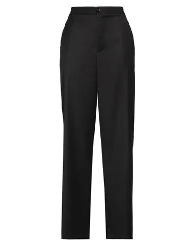 Please Woman Pants Black Size M Polyester, Viscose, Elastane In Black