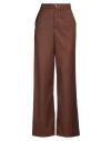 Please Woman Pants Brown Size S Polyester, Viscose, Elastane