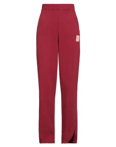 Please Woman Pants Burgundy Size M Cotton In Red