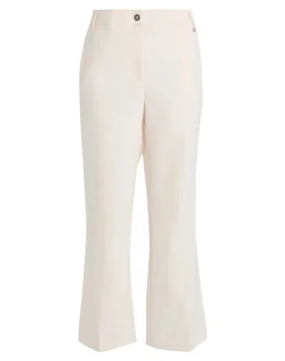 Please Woman Pants Cream Size Xl Polyester, Elastane In White