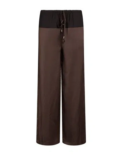 Please Woman Pants Dark Brown Size Xs Polyester