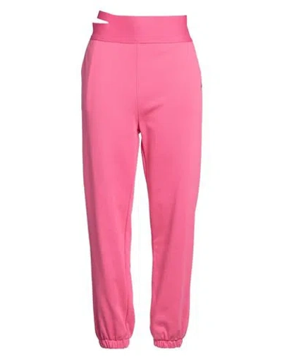 Please Woman Pants Fuchsia Size M Cotton, Elastane In Pink