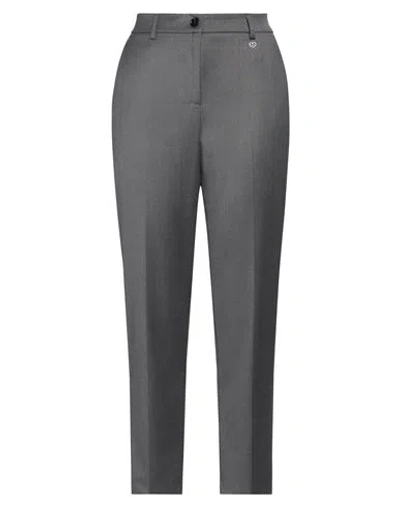 Please Woman Pants Grey Size L Polyester, Viscose, Elastane In Gray