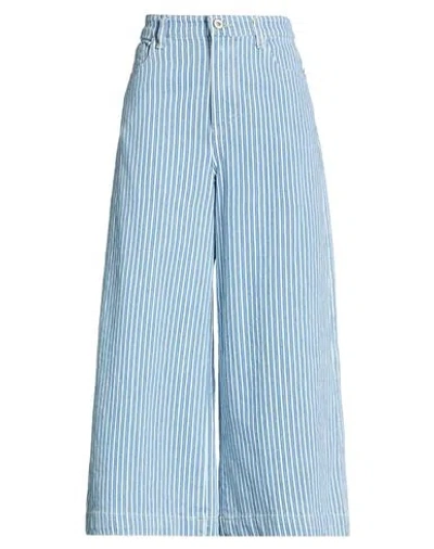 Please Woman Pants Light Blue Size S Cotton, Elastane