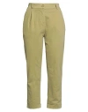 Please Woman Pants Military Green Size L Cotton, Elastane