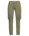 Please Woman Pants Military Green Size S Cotton, Polyester, Elastane In Green