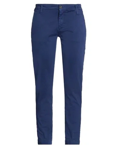 Please Woman Pants Navy Size S Cotton, Elastane