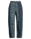 Please Woman Pants Navy Size S Cotton, Polyester, Elastane In Multi