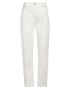 Please Woman Pants White Size M Cotton In Off White