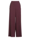Please Woman Pants Plum Size L Polyester, Elastane