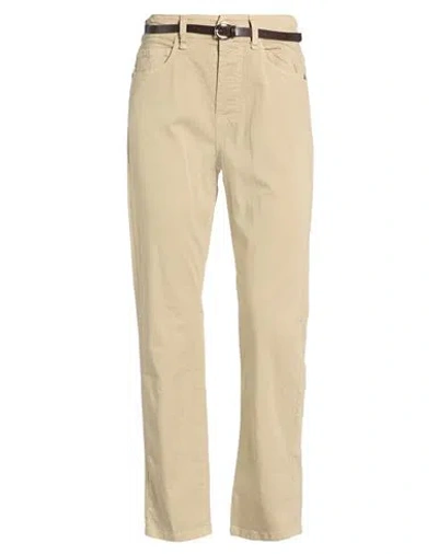 Please Woman Pants Sage Green Size M Cotton, Elastane In Neutral