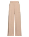 Please Woman Pants Sand Size S Polyester, Elastane In Beige