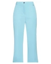 Please Woman Pants Sky Blue Size M Polyester, Elastane In Blue