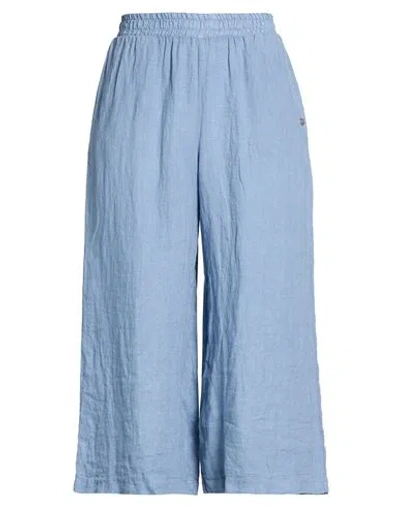 Please Woman Pants Slate Blue Size S Linen