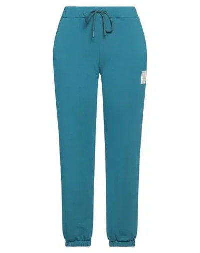 Please Woman Pants Turquoise Size S Cotton, Polyester In Blue