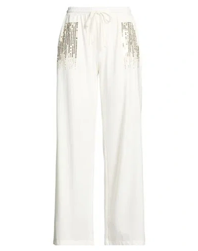 Please Woman Pants White Size S Lyocell, Polyamide, Elastane