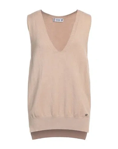 Please Woman Sweater Beige Size Onesize Viscose, Polyester, Polyamide