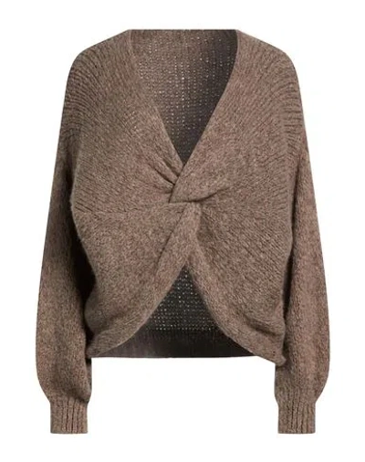 Please Woman Sweater Khaki Size Onesize Polyacrylic, Polyamide, Wool, Viscose In Beige