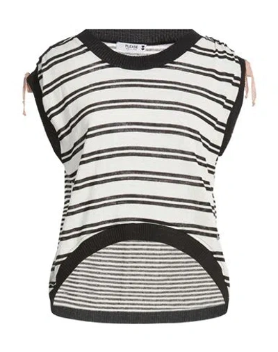 Please Woman Sweater Off White Size Onesize Cotton, Polyester