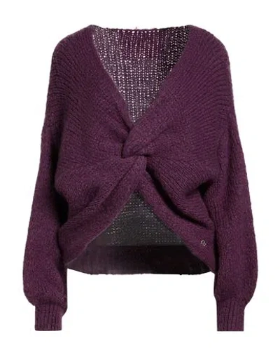 Please Woman Sweater Purple Size Onesize Polyacrylic, Polyamide, Wool, Viscose