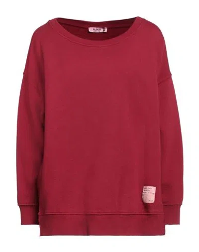Please Woman Sweatshirt Burgundy Size S Cotton In Pink