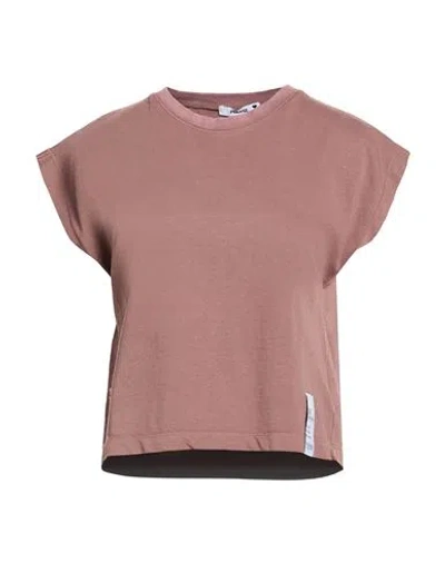 Please Woman T-shirt Light Brown Size S Cotton In Pink