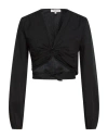 Please Woman Top Black Size M Cotton, Polyamide, Elastane