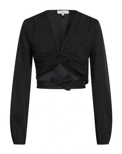 Please Woman Top Black Size M Cotton, Polyamide, Elastane