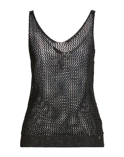 Please Woman Top Black Size Onesize Viscose, Metal