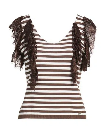 Please Woman Top Chocolate Brown Size Onesize Viscose, Polyamide