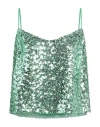 Please Woman Top Green Size S Polyester, Elastane
