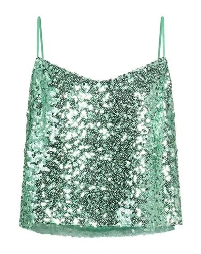 Please Woman Top Green Size S Polyester, Elastane