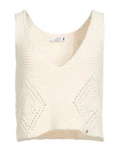 Please Woman Top Ivory Size Onesize Cotton, Polyacrylic In Neutral