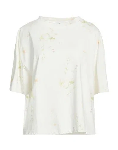 Please Woman T-shirt White Size S Cotton In Neutral