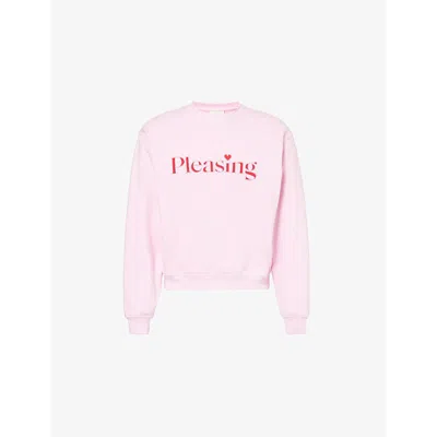 Pleasing Mens Pink Zigzag Cotton-jersey Sweatshirt
