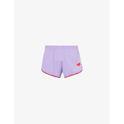 Pleasing Mens Purple Heart Cotton-jersey Shorts